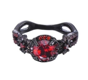 Red and black ring